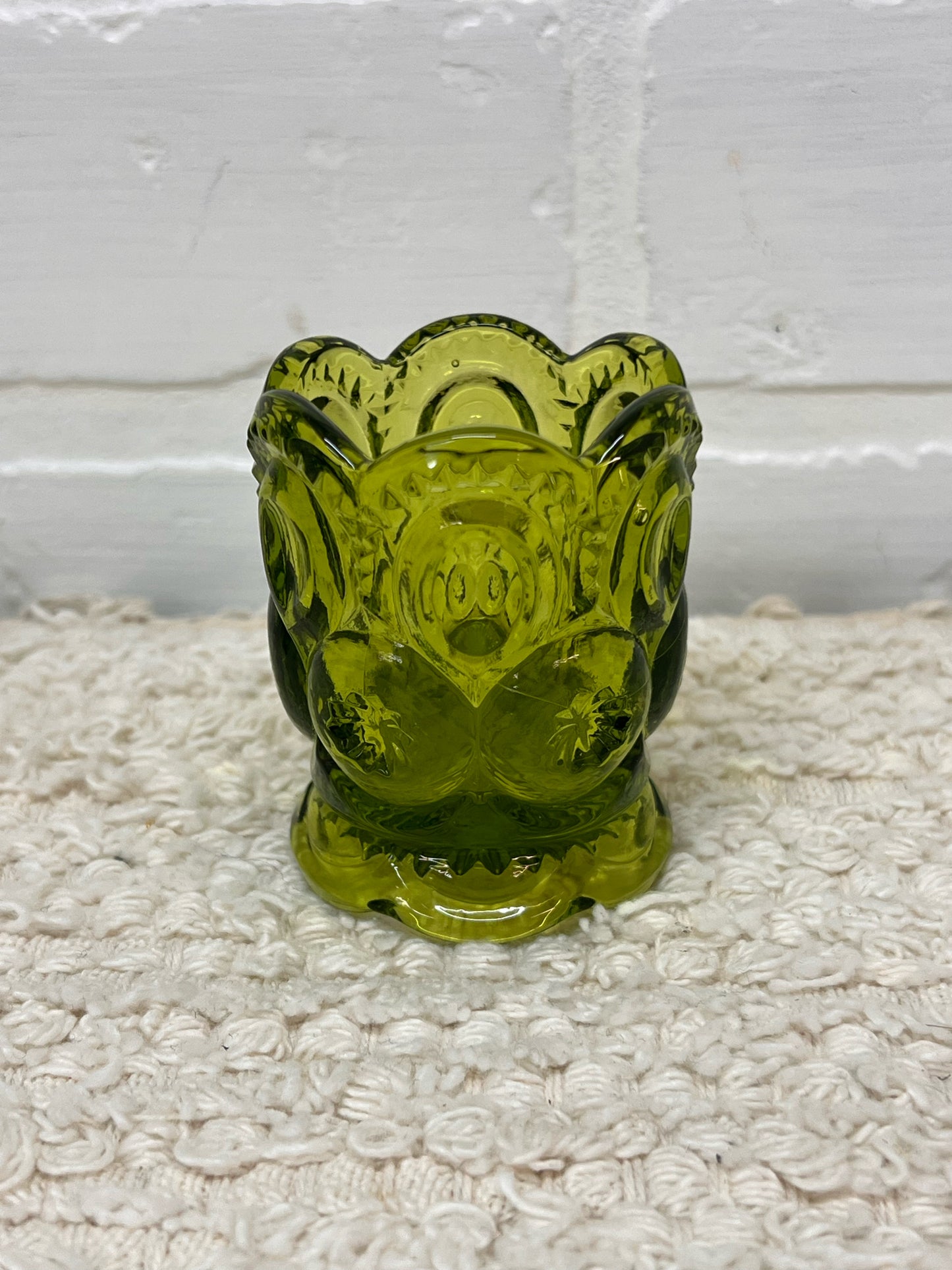 LE Smith Moon & Stars Green Toothpick Holder