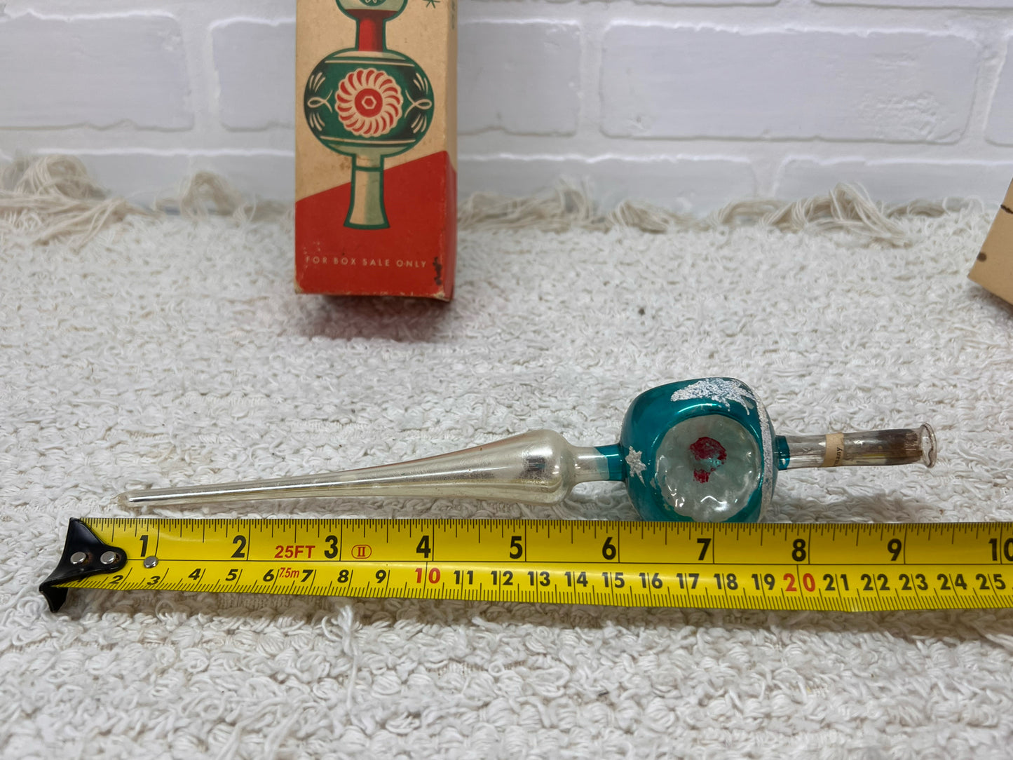 Vintage 1950's Shiny Brite Christmas Tree Topper - hand blown