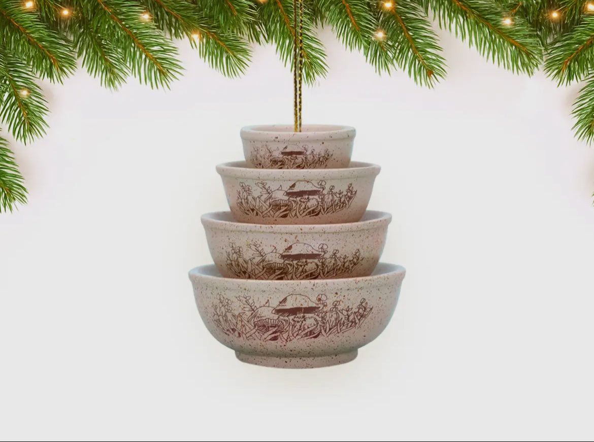 Hand-crafted Resin Vintage Pyrex Inspired Ornament - Multiple Pattern Options