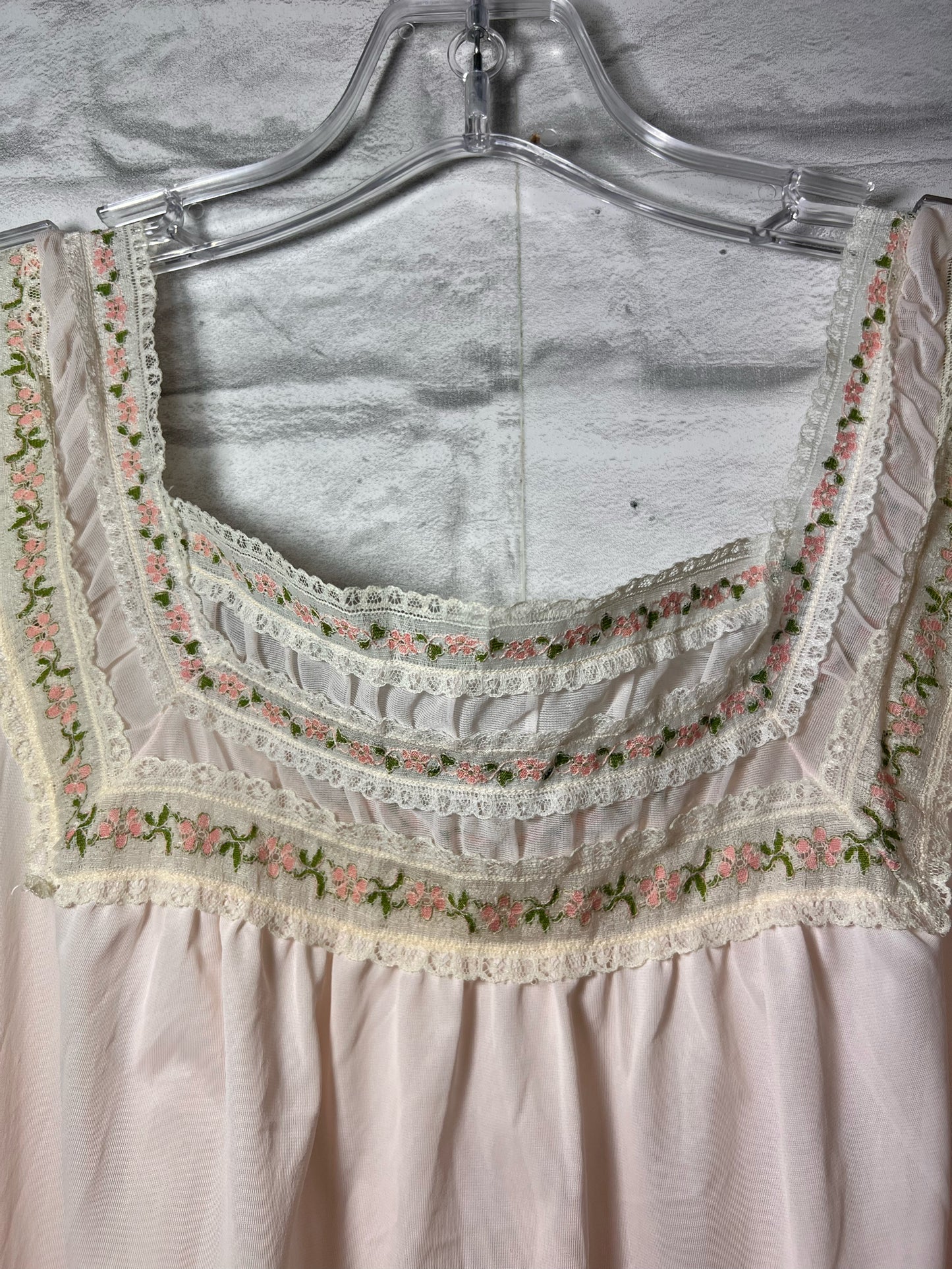 Pink Nylon Slip - Vintage Boudoir
