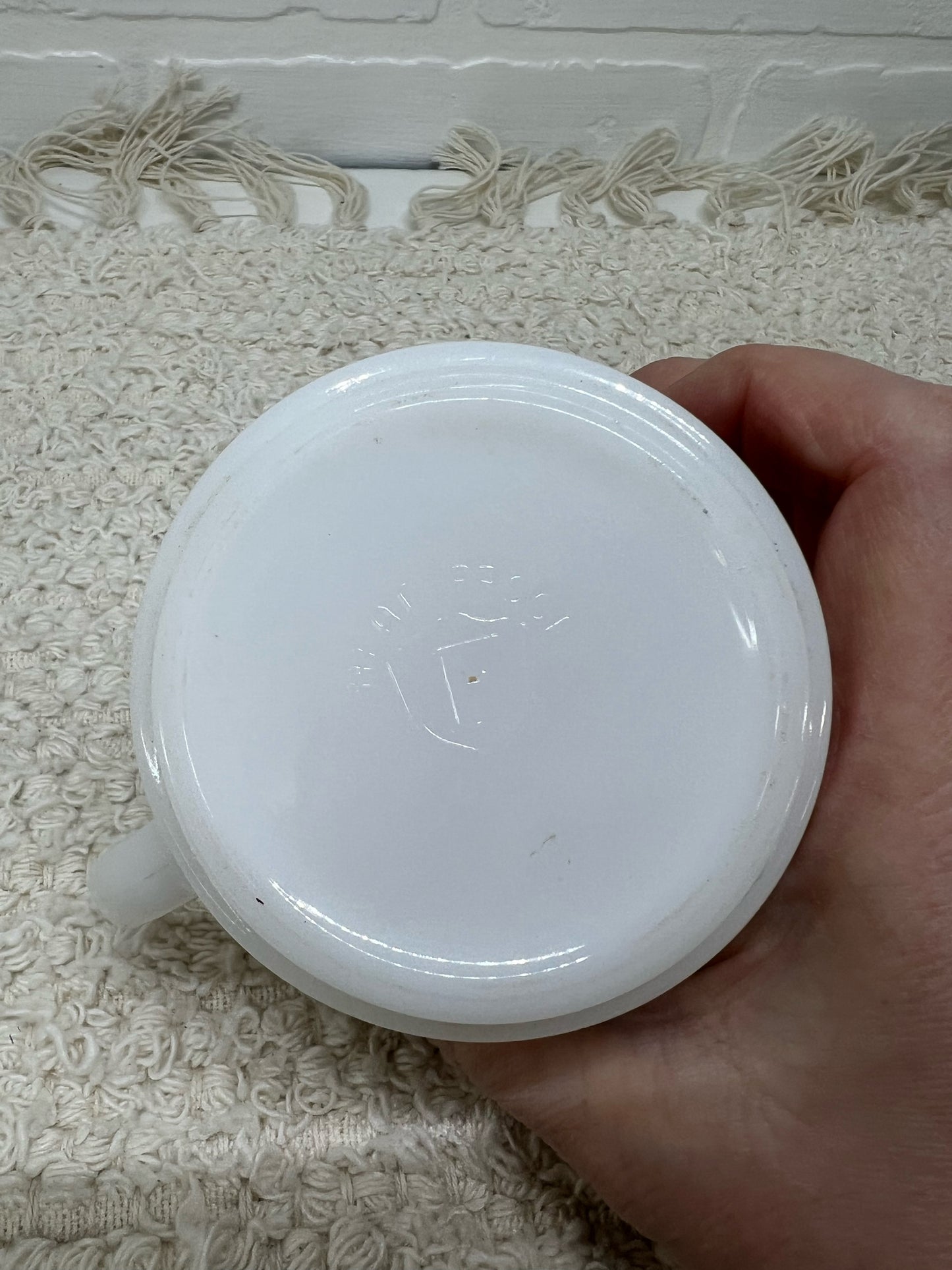 Vintage Federal milkglass 'Vigortone' advertising mug