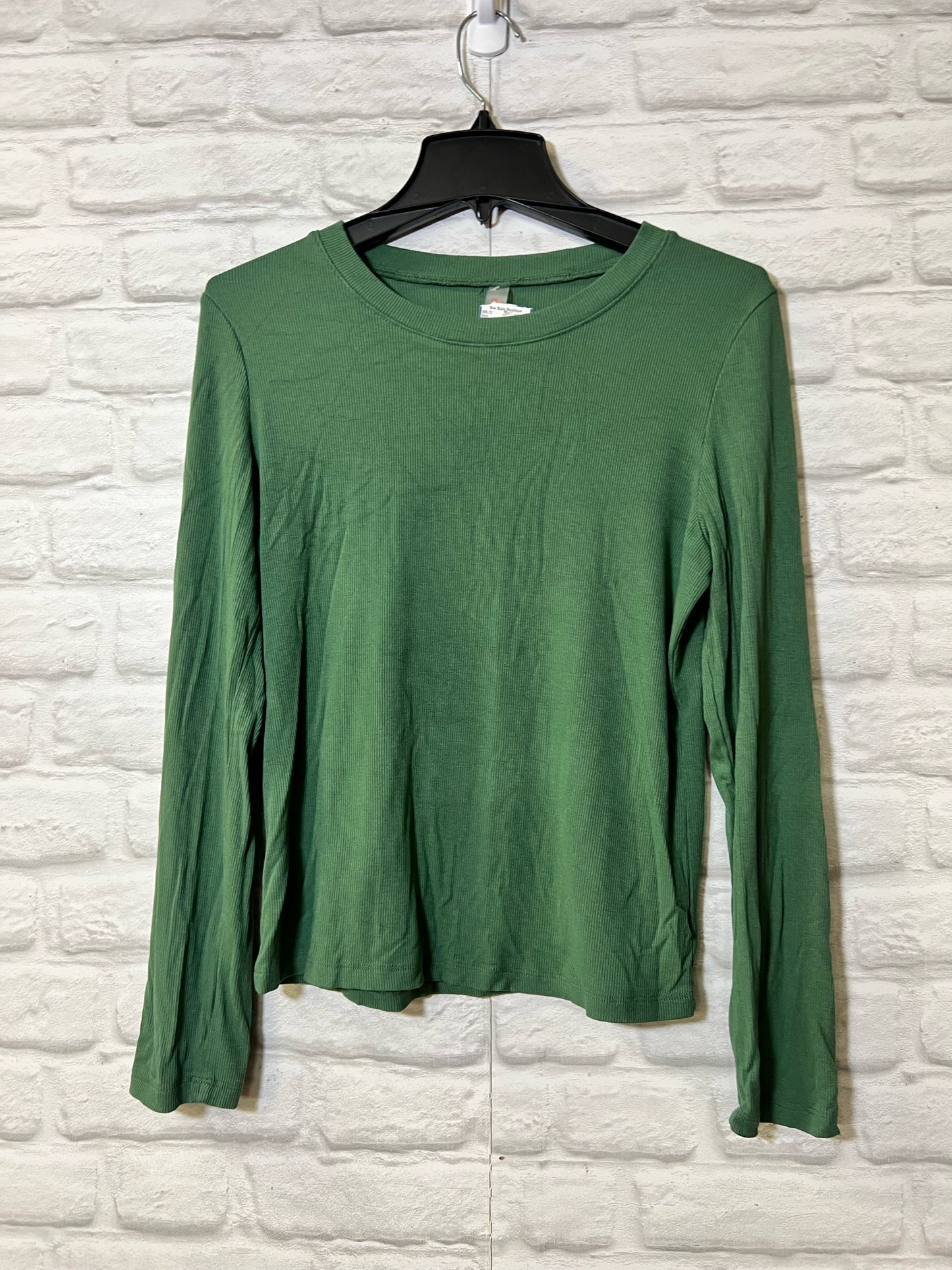Size 2X Mona B. green ribbed long sleeved shirt