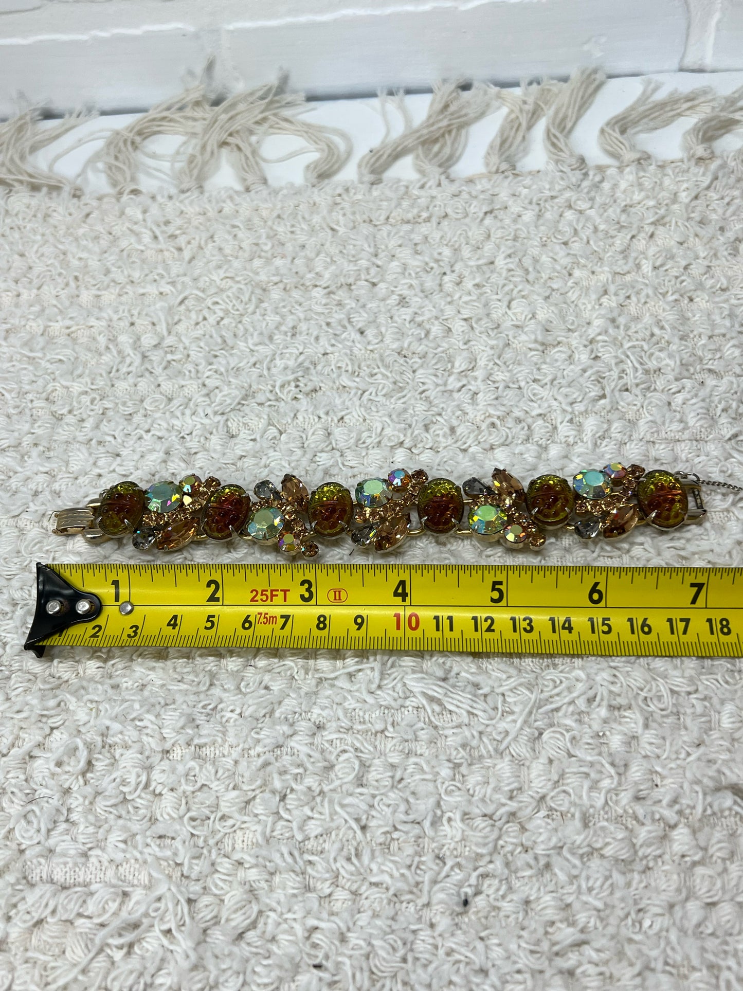 Juliana D&E Jewelry Set- art glass and rhinestone