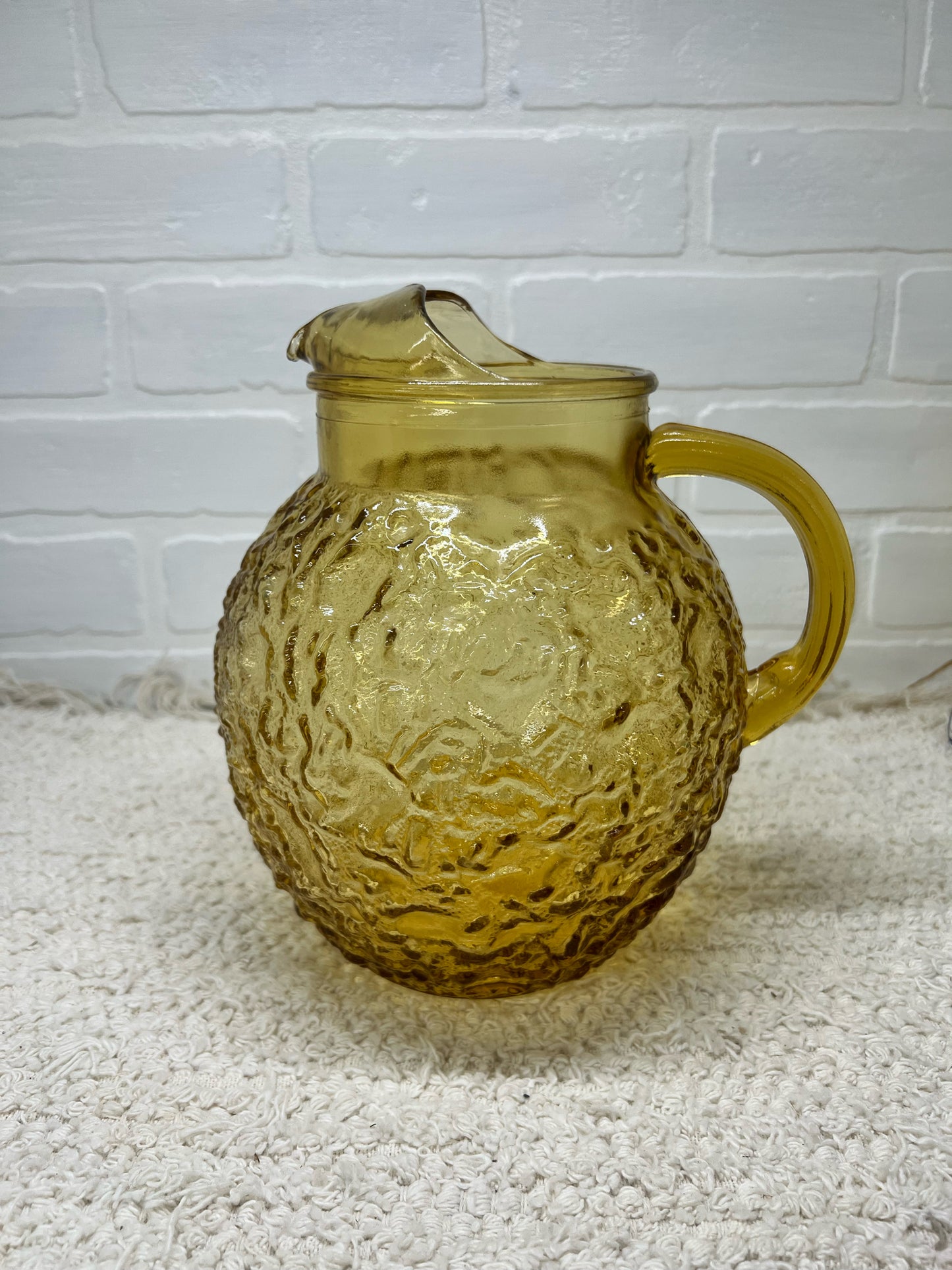 Anchor Hocking amber glass 'Lido' pitcher