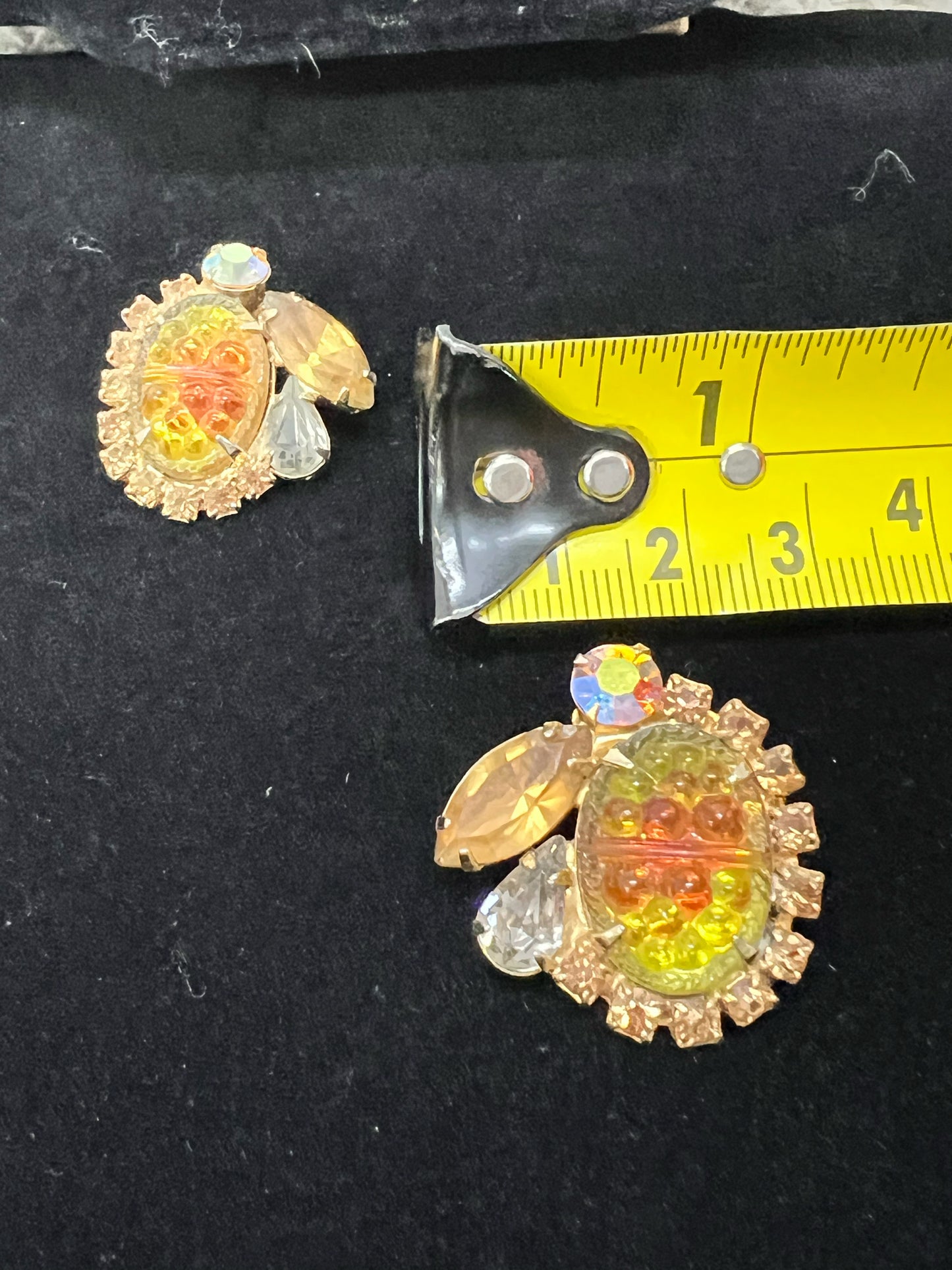 Juliana D&E Jewelry Set- art glass and rhinestone