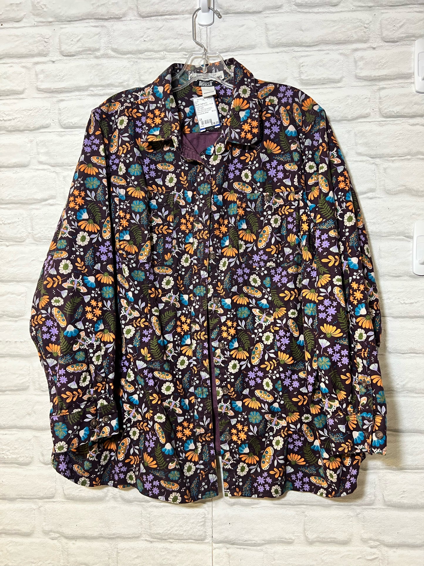 Size 2X Duluth Trading Co. free swinging flannel