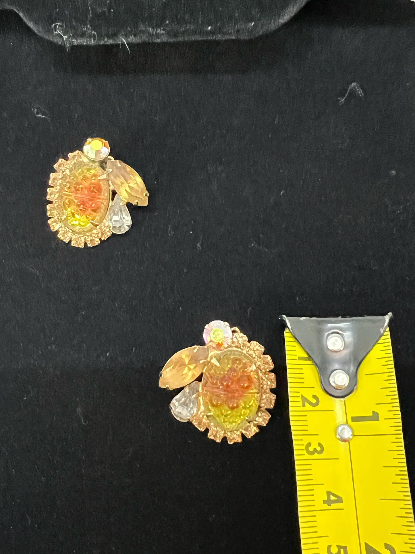 Juliana D&E Jewelry Set- art glass and rhinestone