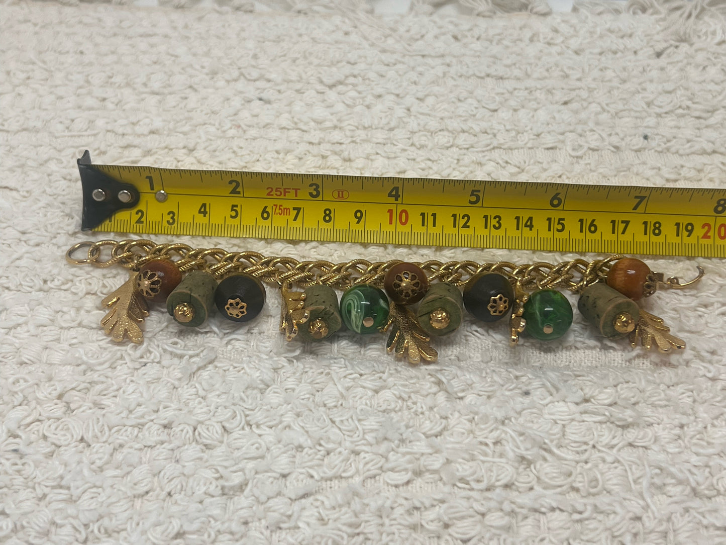 Vintage Fall Themed Charm Bracelet