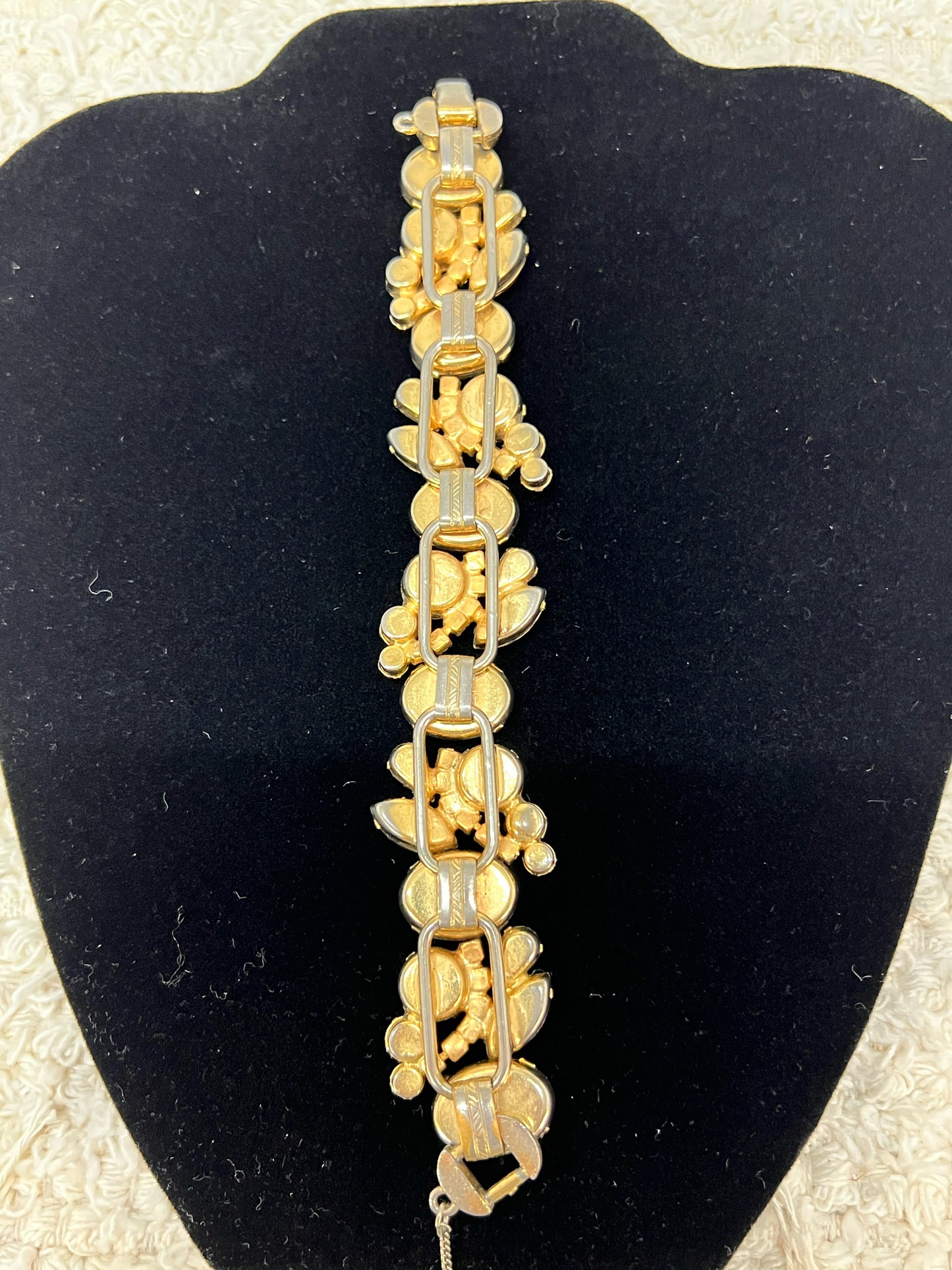 Juliana D&E Jewelry Set- art glass and rhinestone