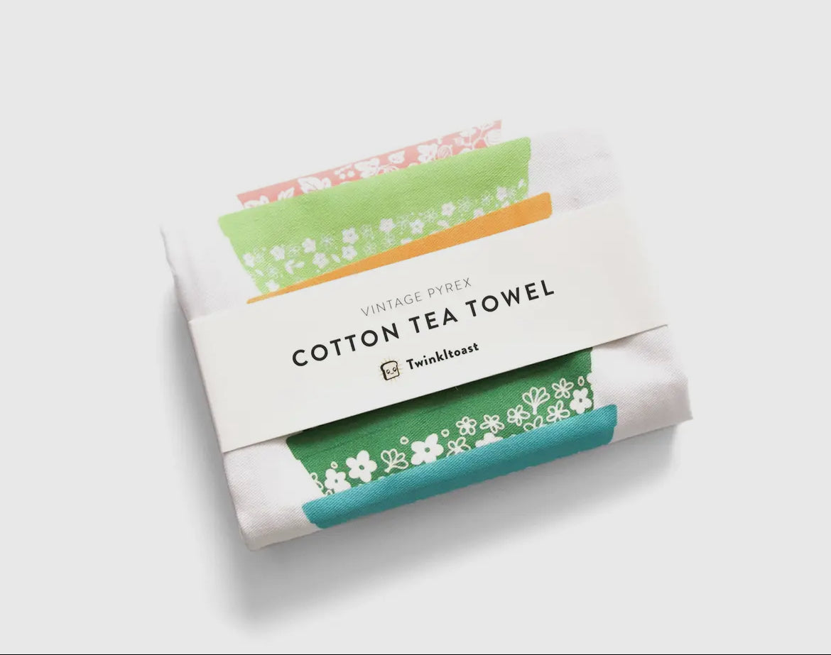 Pyrex-Inspired Retro Cotton Tea Towel
