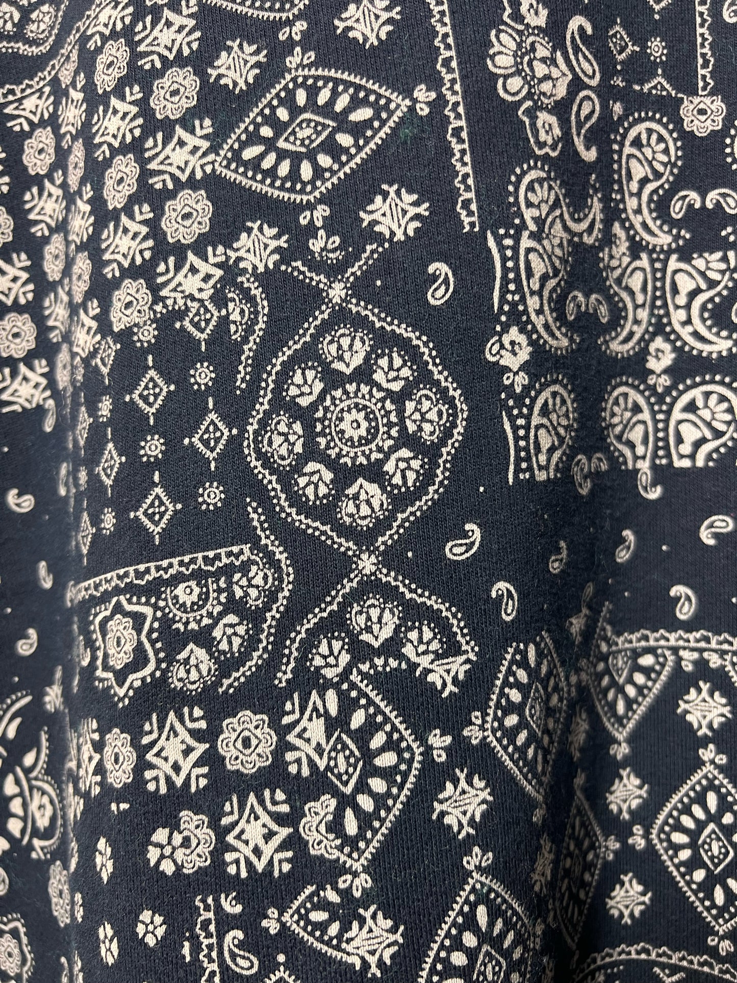 Size 1X Land's End 'Serious Sweats' Bandana Print  Sweatshirt
