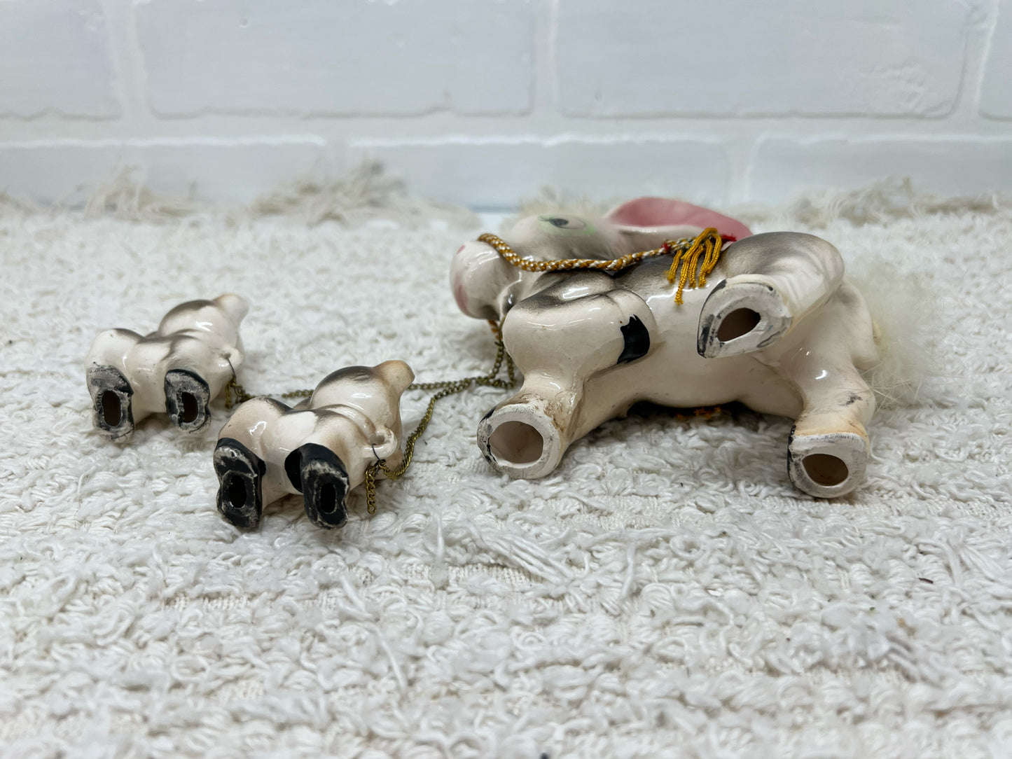 1950's mama & baby burro figurine set