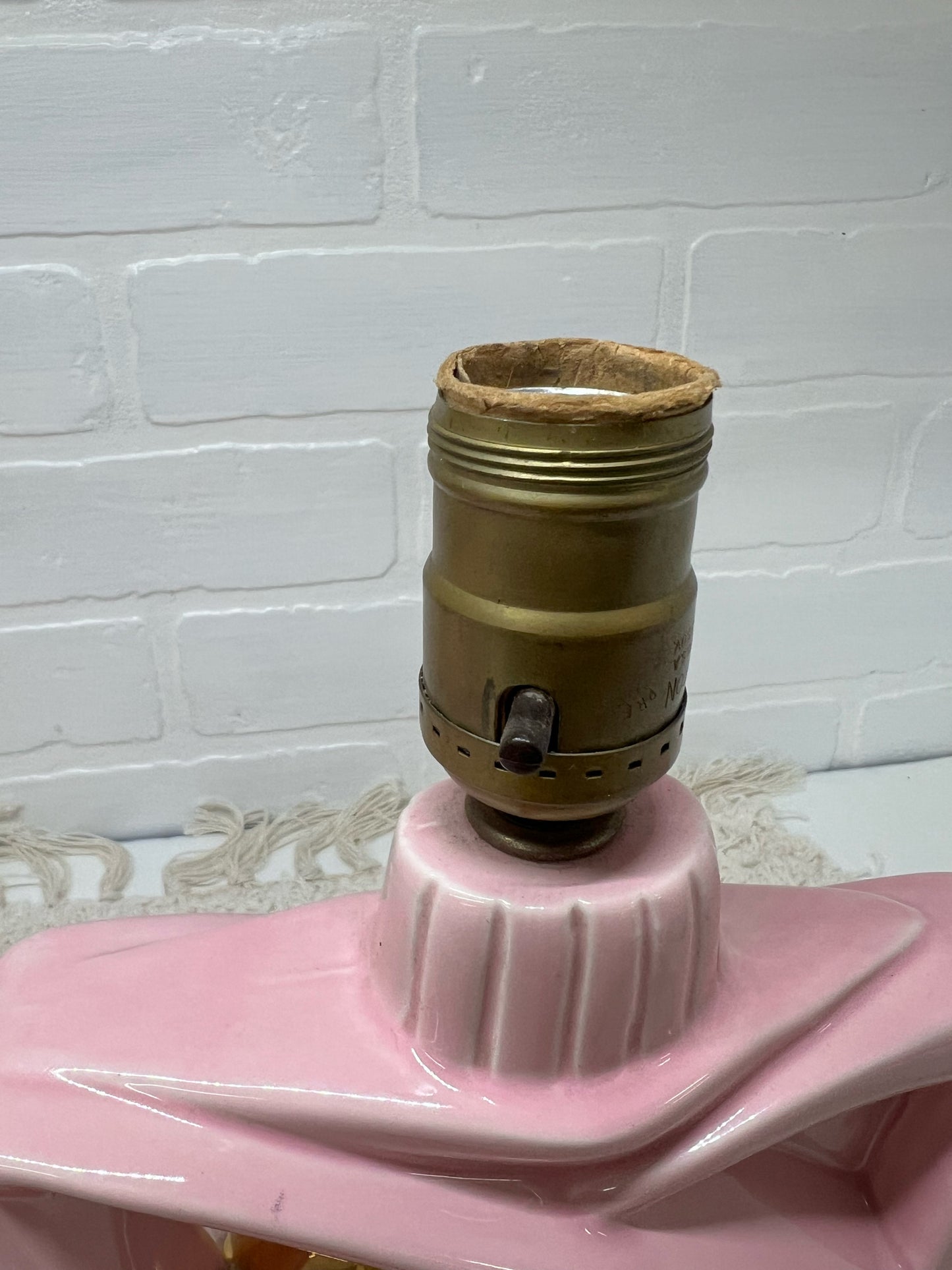 Pink & Gold MCM Boudoir Lamp Set
