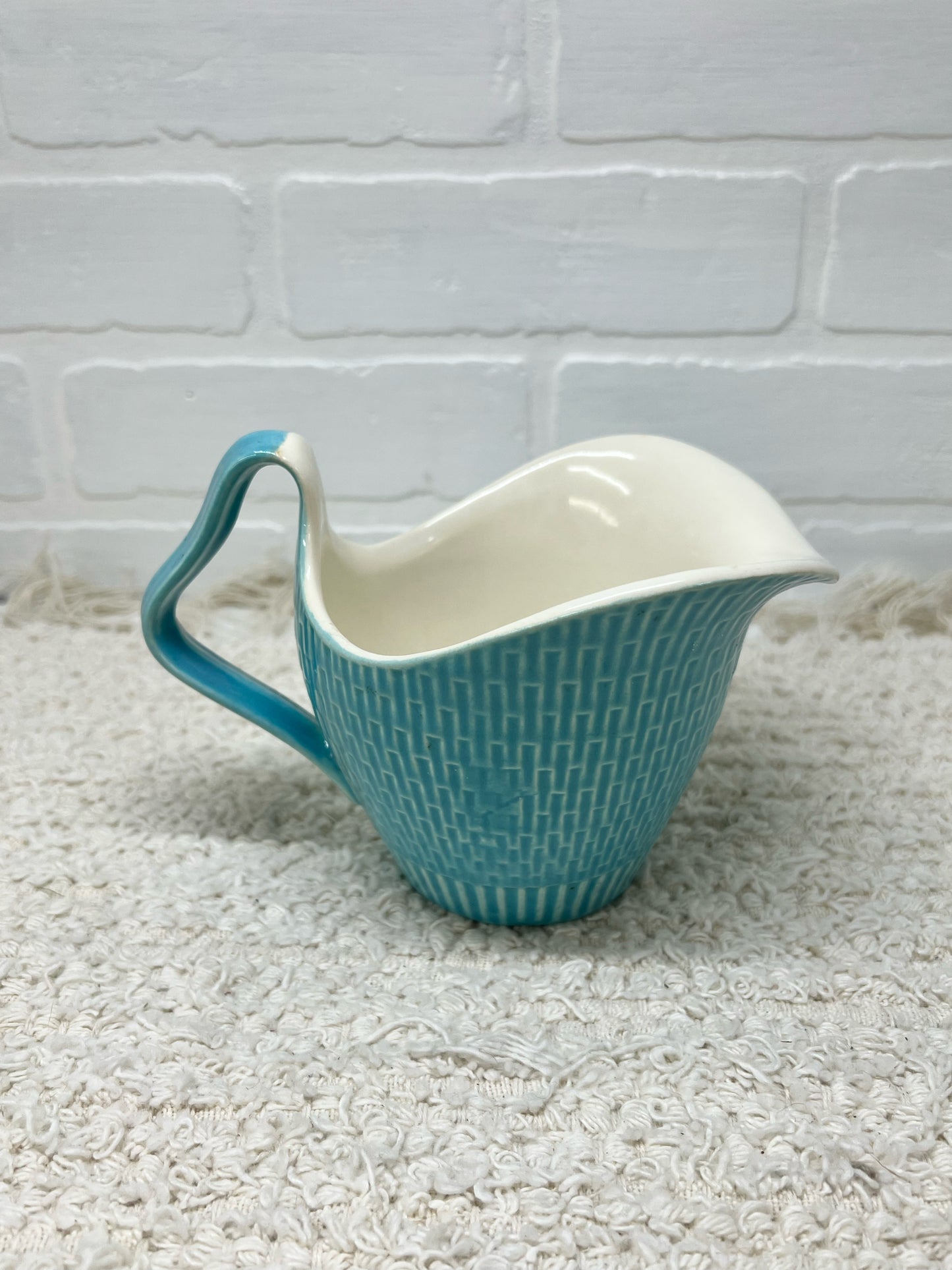 Red Wing Pottery 'Driftless' MCM blue creamer