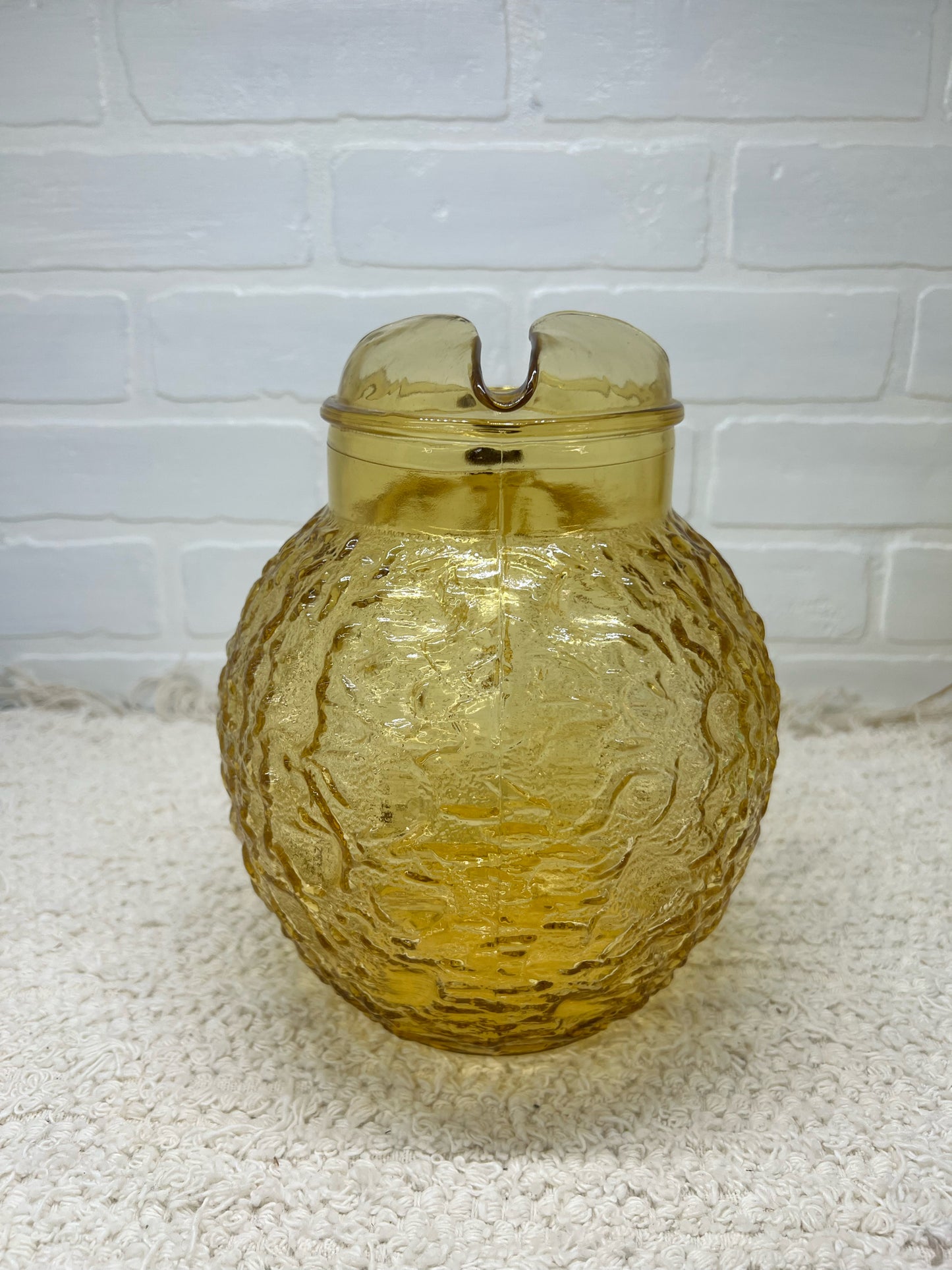 Anchor Hocking amber glass 'Lido' pitcher