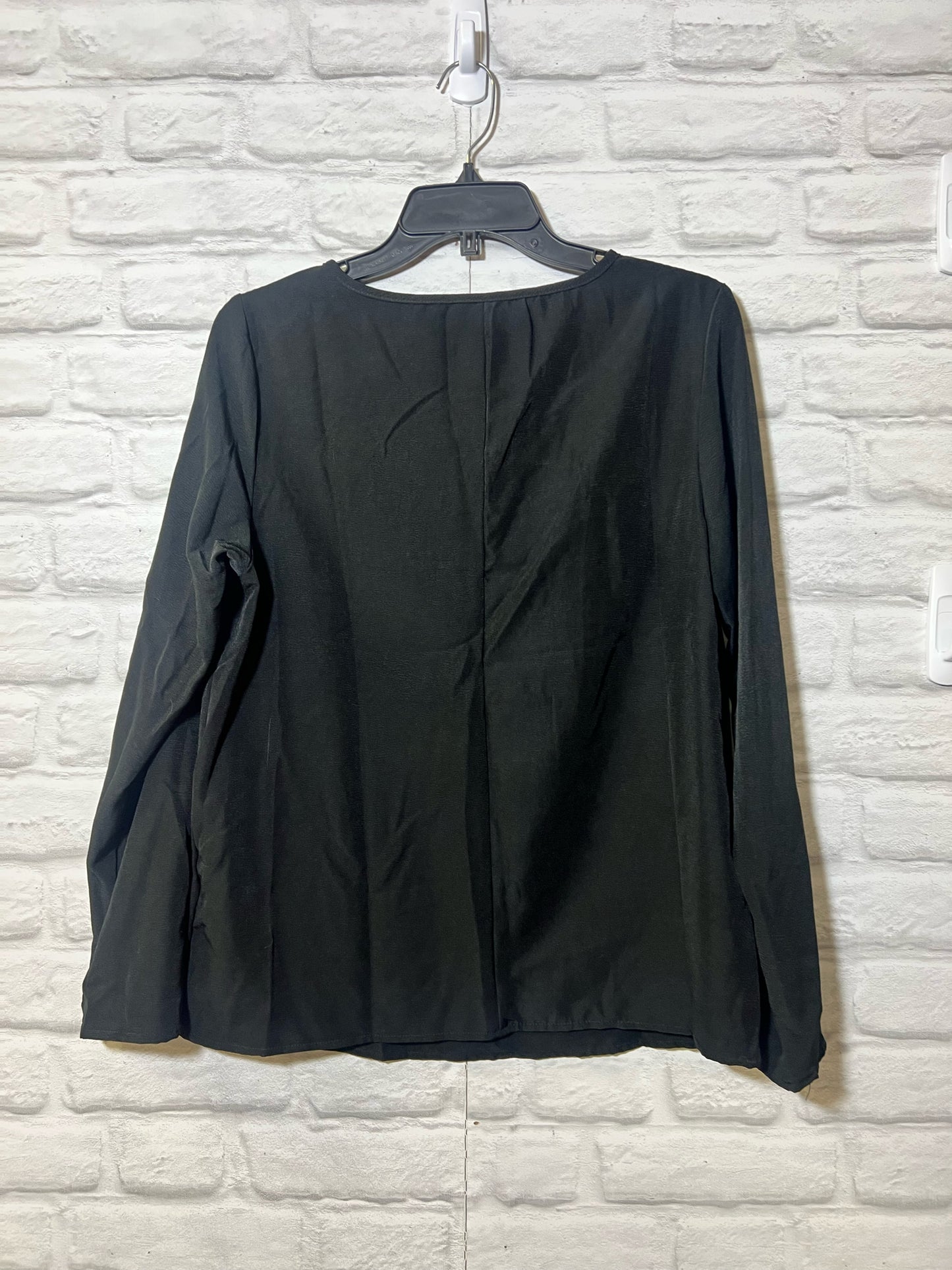 Size M black long sleeved asymetrical top