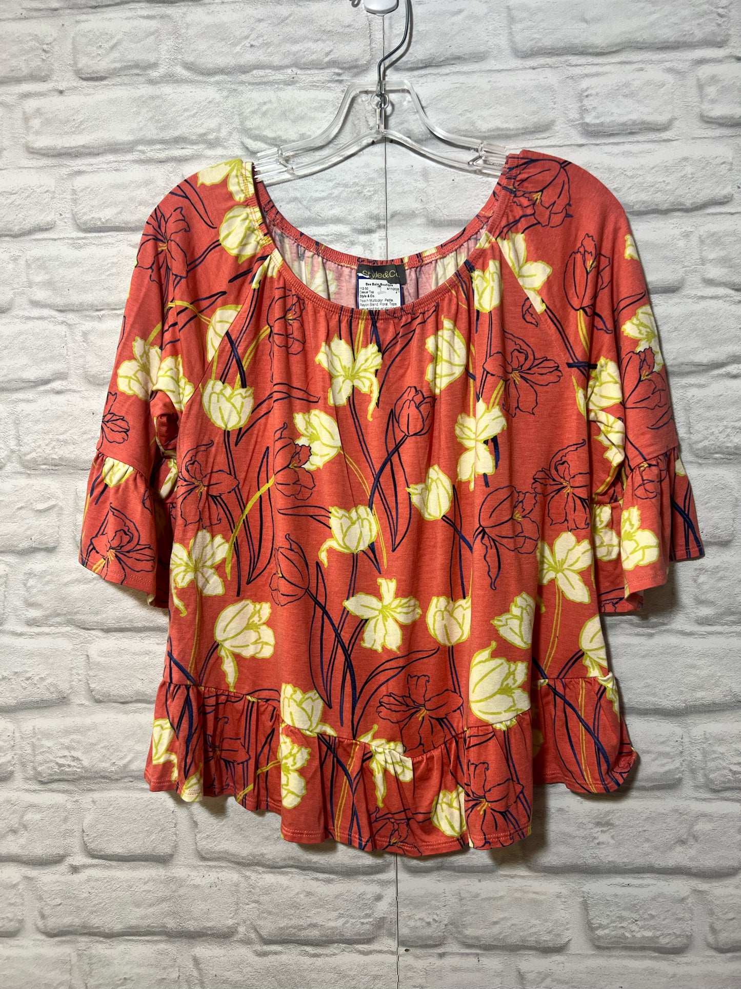 Size MP Style & Co. Floral Casual Top