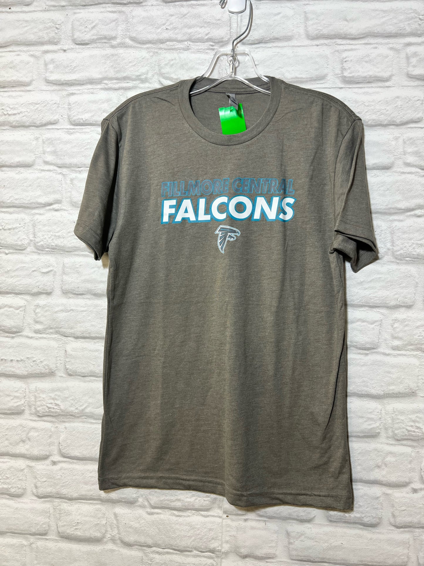 Size S Fillmore Central Falcons gray T-shirt