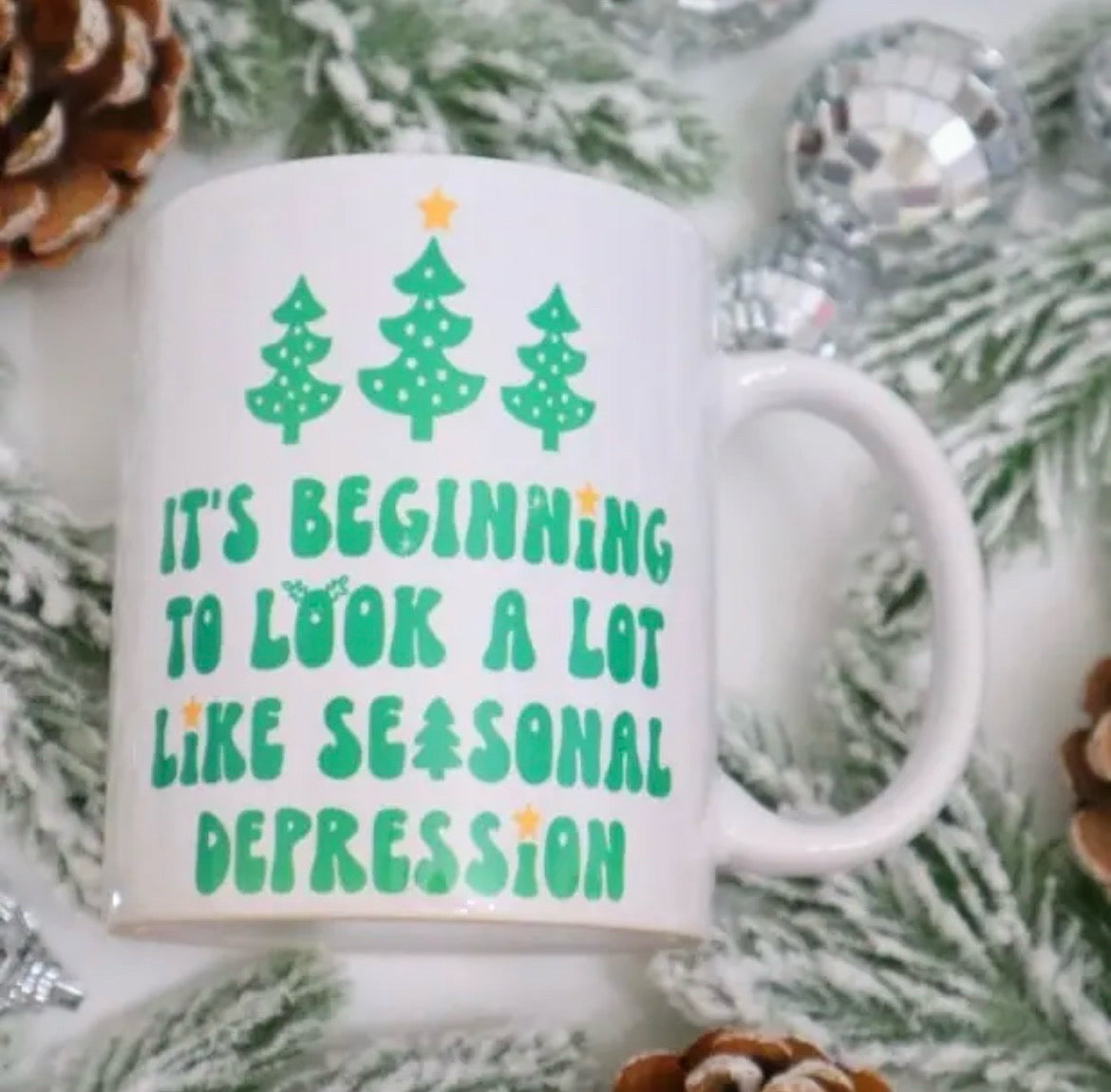 Funny Christmas Ceramic Mugs -- Assorted Designs