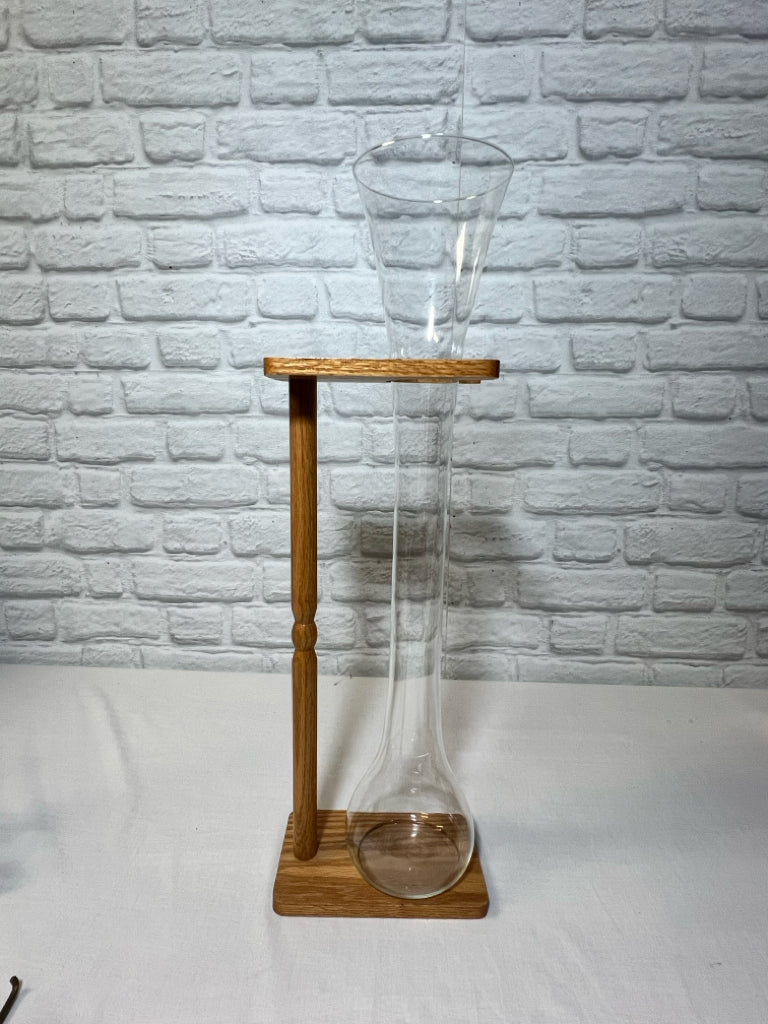 Large Belgian Kwak Glass with Stand, 23" tall