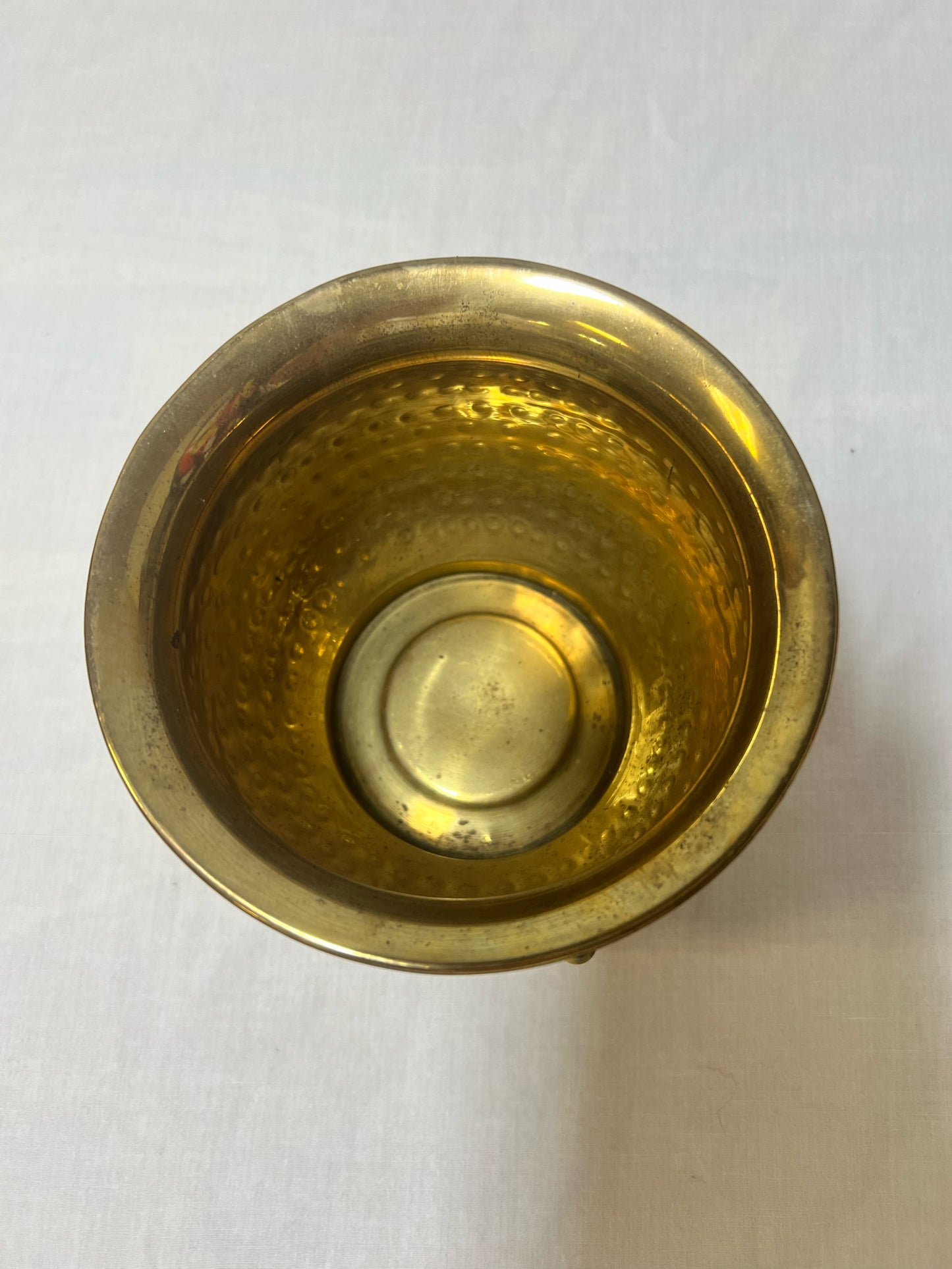 Small vintage brass planter