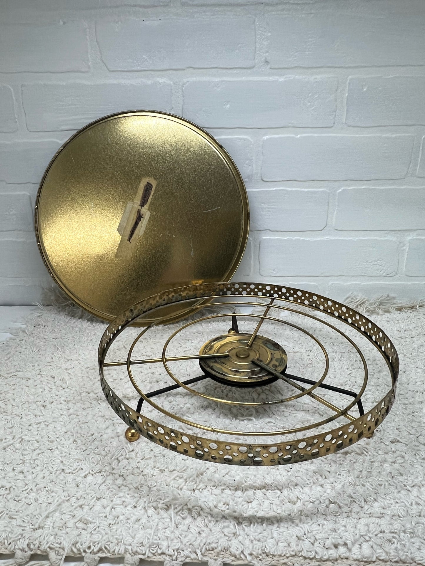 Vintage Lazy Susan with deer tray
