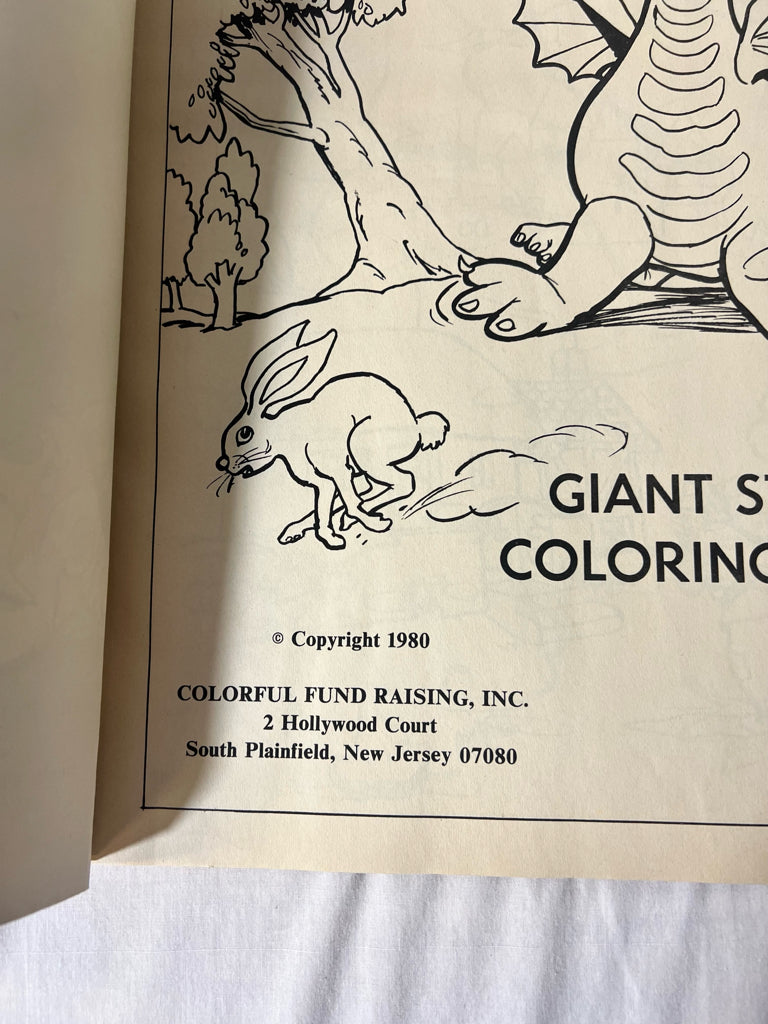 Oversized vintage coloring book