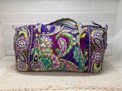 Vera Bradley Heather Purple Paisley Quilted Duffle