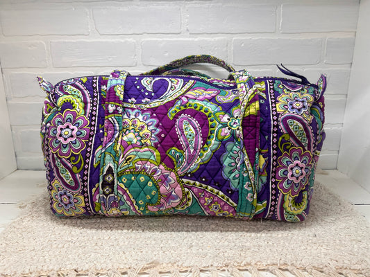 Vera Bradley Heather Purple Paisley Quilted Duffle