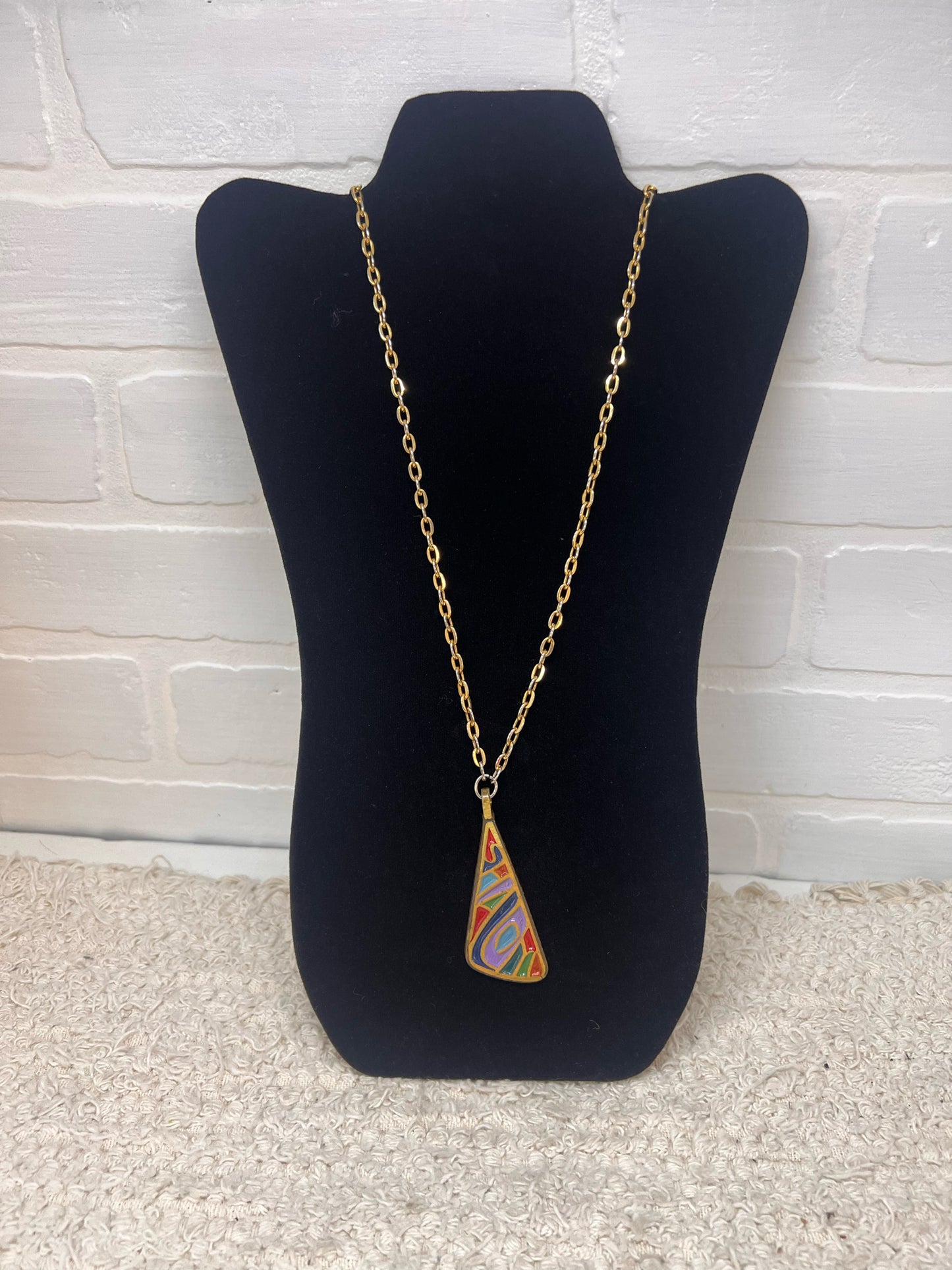 Terra Sancta Guild 1960's Abstract Pendant Necklace