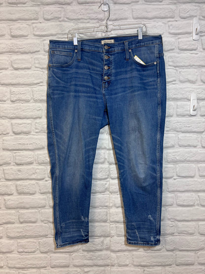 Madewell Size 34 Waist petite Cut Slim Straight Leg Jeans