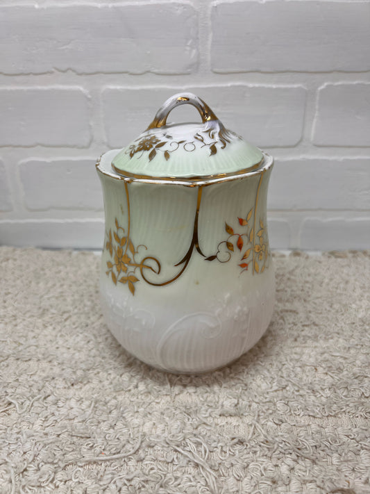 Vintage Hand Painted Lidded Jar/Biscuit Barrel