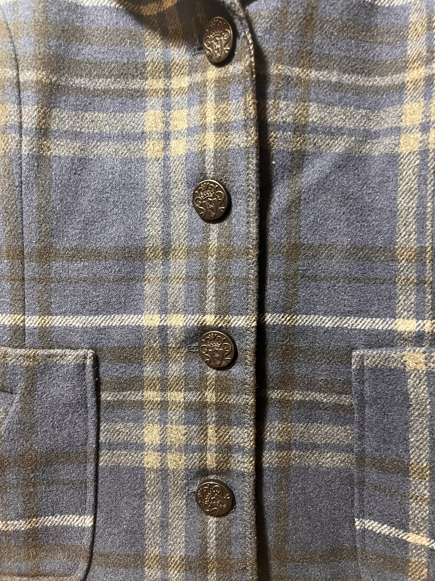 Size L Relativity Wool Blend Plaid  Coat