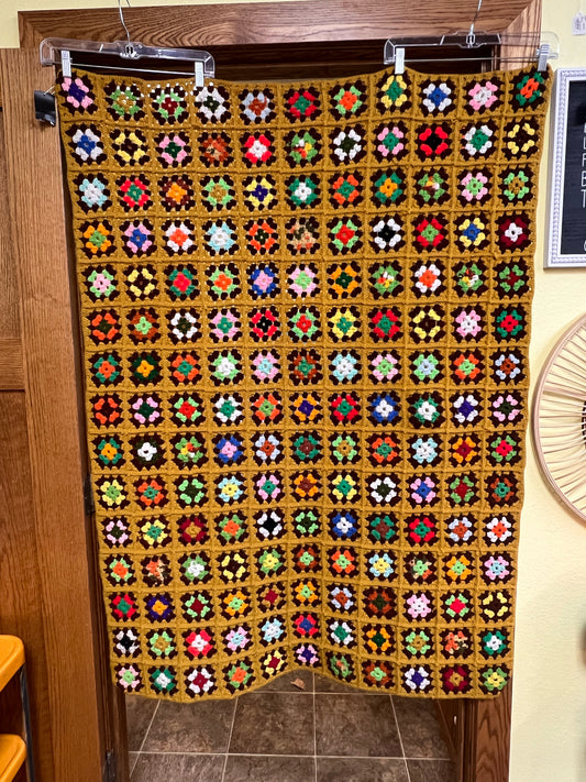 Vintage Granny Square Lap Blanket