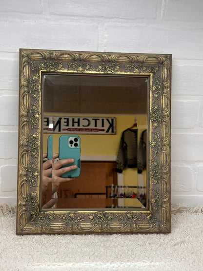 Vintage Ornate Framed Beveled Mirror