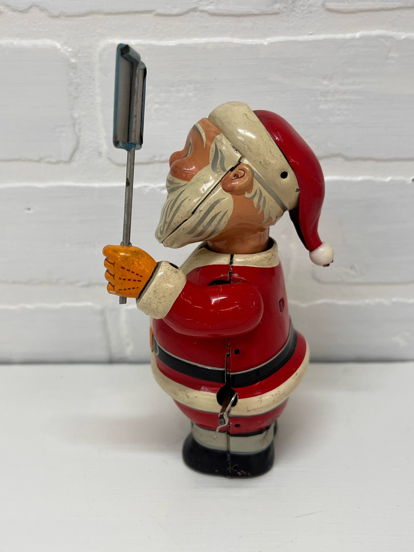 Vintage Wind-up 1950's Santa Tin Lithograph Toy