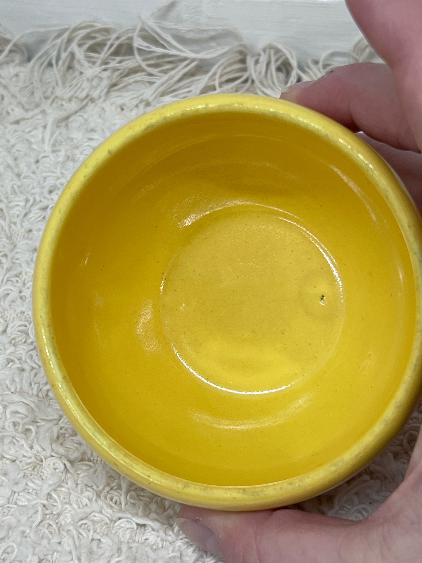 Stangl Pottery Sugar Bowl - Art Deco Orange & Yellow