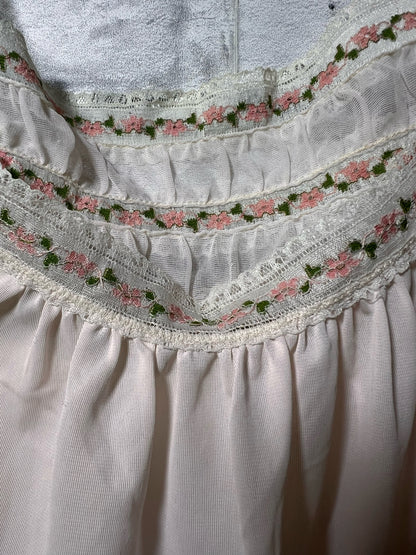 Pink Nylon Slip - Vintage Boudoir