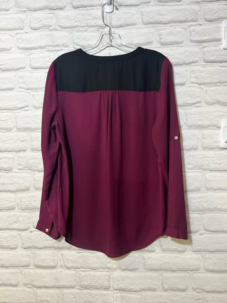 Size M Black Rainn purple & black blouse