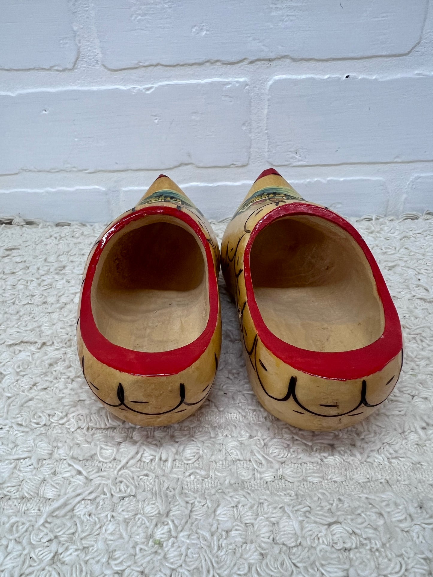 Vintage Dutch Shoes - Hand Painted Holland Souvenir