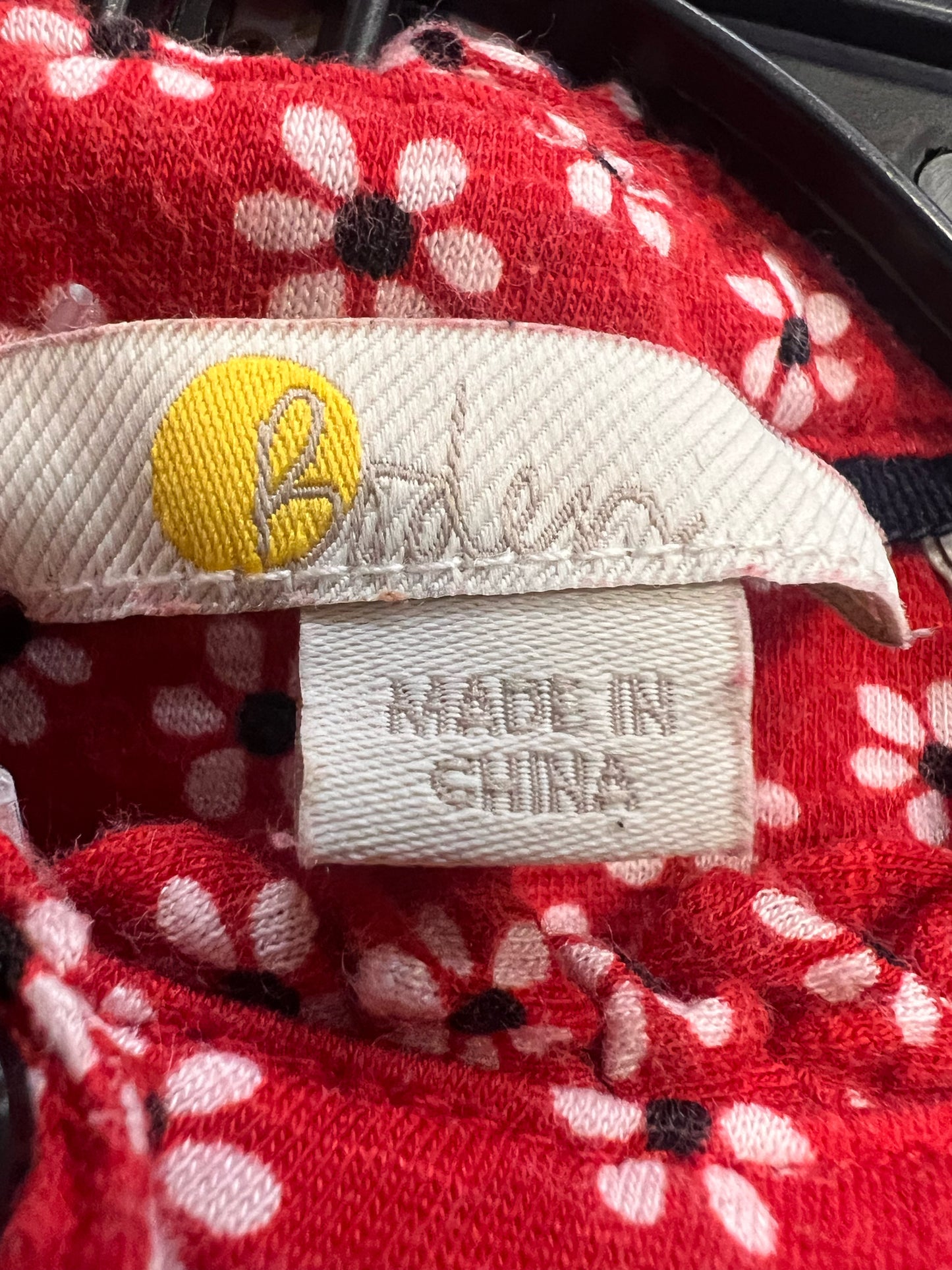 Size 12 Boden Red Floral Button Down Shirt