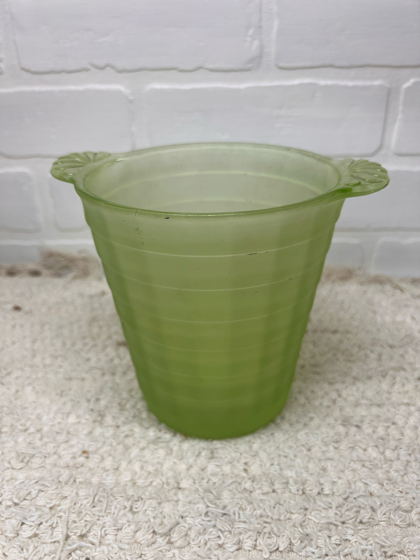 1930's Uranium Glass Frigidaire Ice Bucket