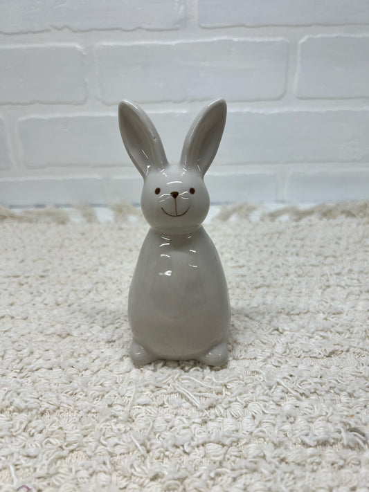 5 inch ceramic bunny, gray