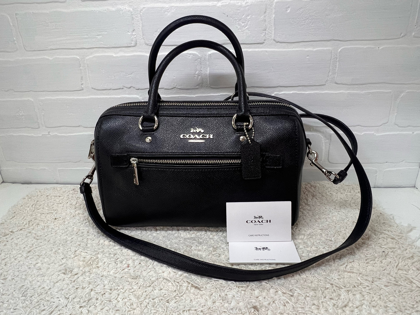 Coach Leather Rowan Satchel Crossboy Bag
