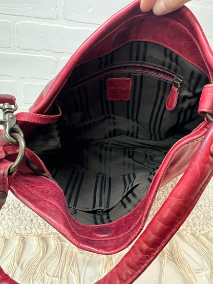 Frye Melissa Hobo Bag in Red Leather