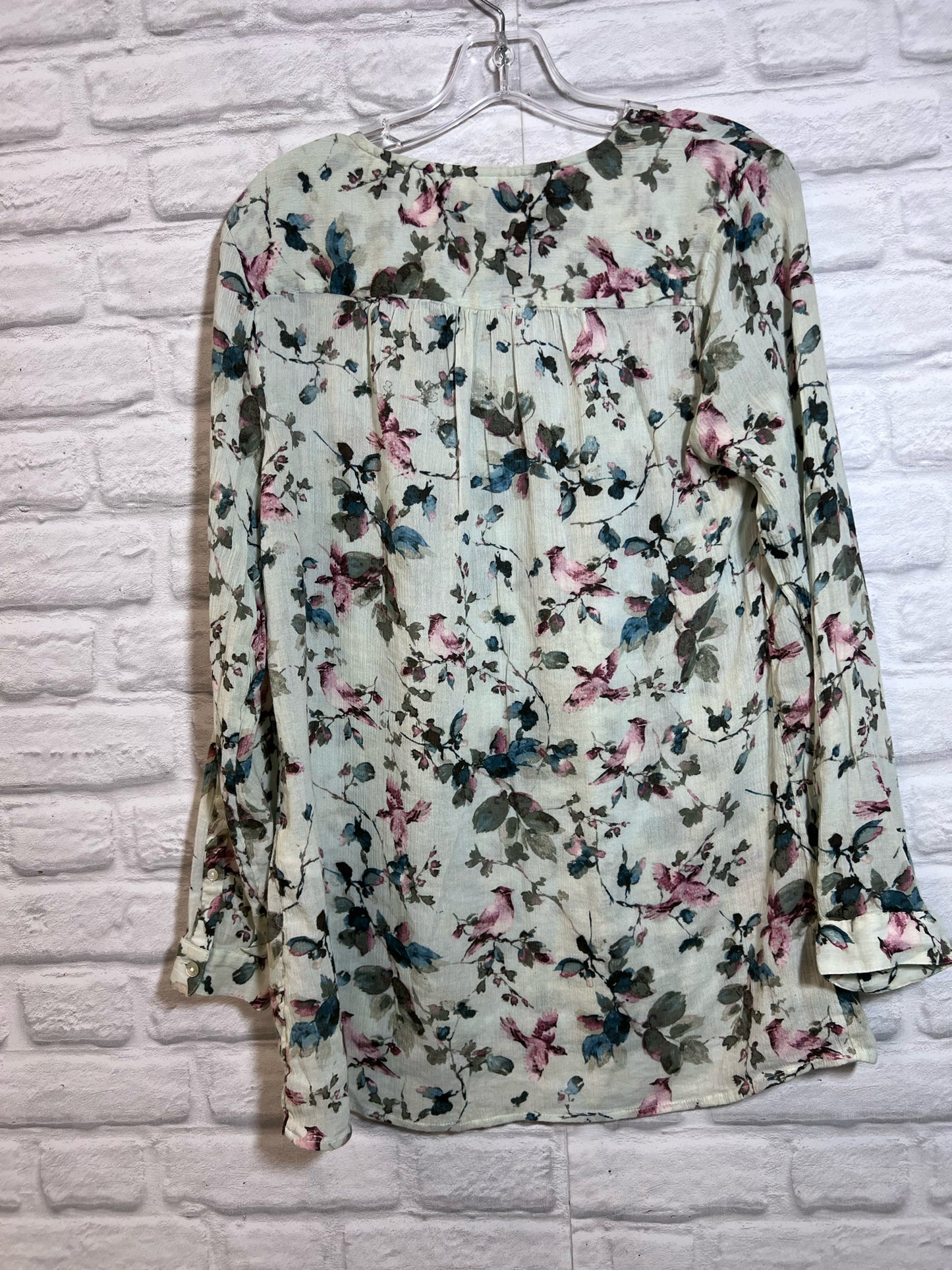 Size S J Jill Green Floral Shirt