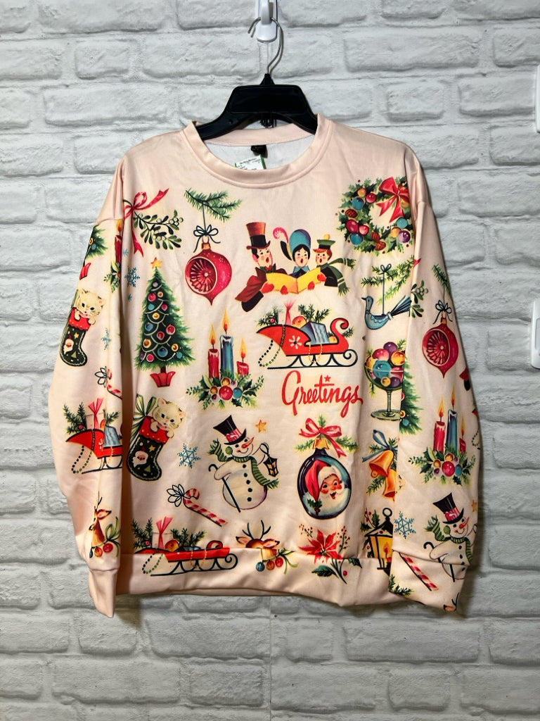 Size XL Christmas print sweatshirt