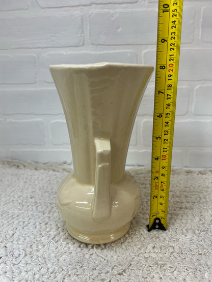McCoy 8" tall cream colored vase