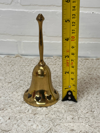 Brass Bell w/ Heart Cutouts
