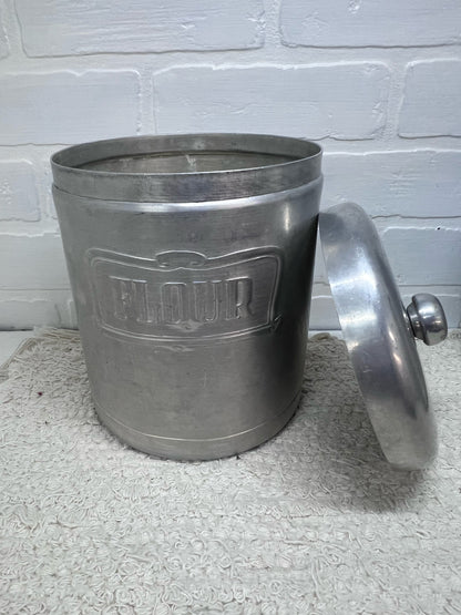 Heller Hostess Ware Canister Set 4 Piece With Lids MCM Aluminum